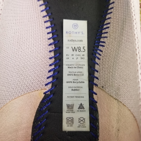 Rothys The Point in blush pink pointed toe flats - Picture 9 of 14